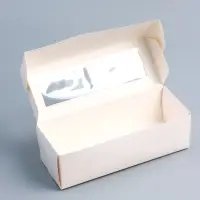 Коробка с окном под рулет, белая, 26&times;10&times;8 см, МИКС