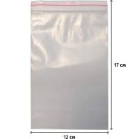 Пакет с замком (Zip Lock) 12х17 см 100 мкм, 100 шт/уп