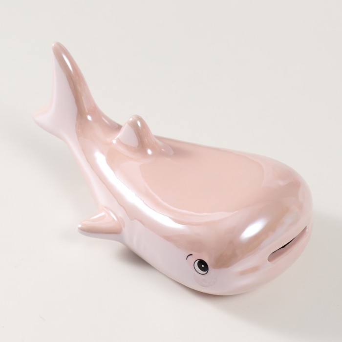 Копилка керамика Копилка керамика "Кит" перламутр 21,5х10,5х10,5 см