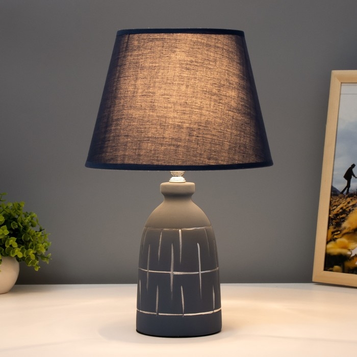 Настольная лампа Настольная лампа "Меркури" Е14 40Вт синий 22,5х22,5х36см RISALUX