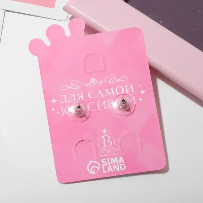 Серьги детские «Выбражулька» лисички, цветные в серебре Серьги детские «Выбражулька» лисички, цветные в серебре