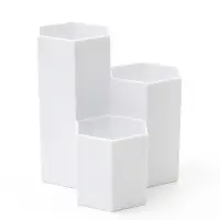 Органайзер для хранения, 3 секции, 12&times;11.5&times;11.5 см, пластиковый