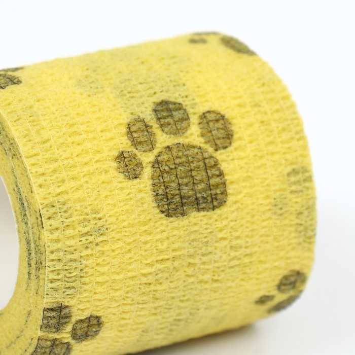 Бинт самофиксирующийся  Бинт самофиксирующийся "Лапки", 5 см, макс. растяжимость 4,5 м, микс цветов