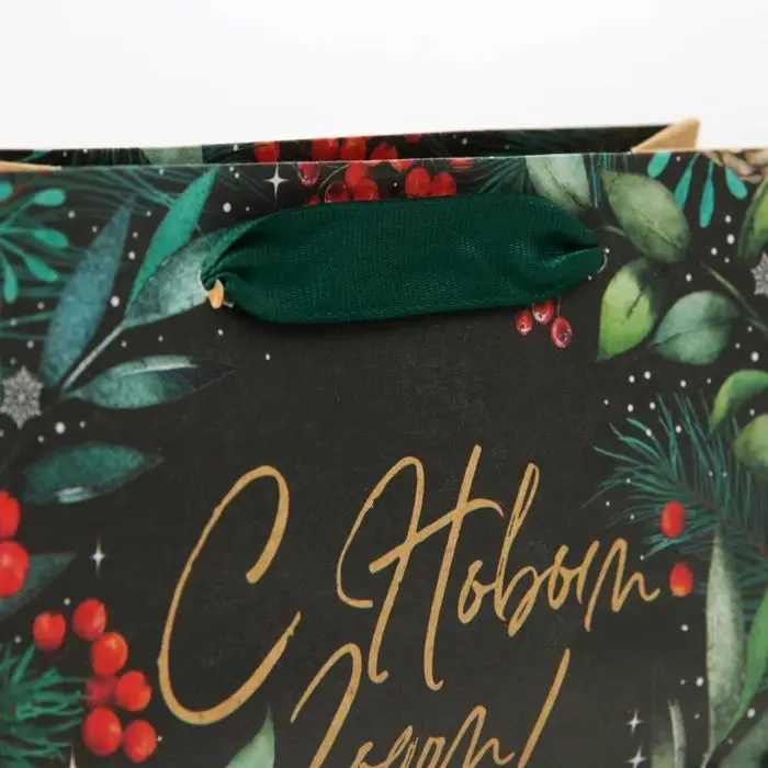 Пакет подарочный новогодний крафтовый «Волшебный праздник», S 15 х 12 х 5.5 см Пакет подарочный новогодний крафтовый «Волшебный праздник», S 15 х 12 х 5.5 см