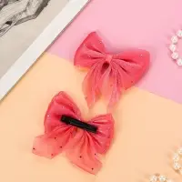 Зажимы для волос Выбражулька &laquo;Марта&raquo;, набор 2 шт., переливы, 7.5 см, розовые