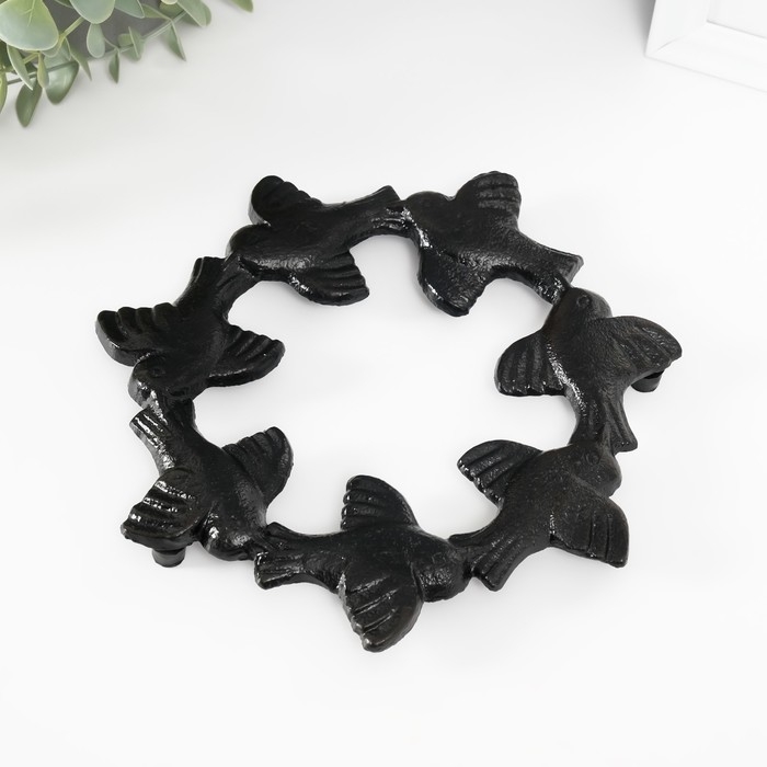 Сувенир чугун подставка  Сувенир чугун подставка "Птицы" 20х19,5х1,5 см