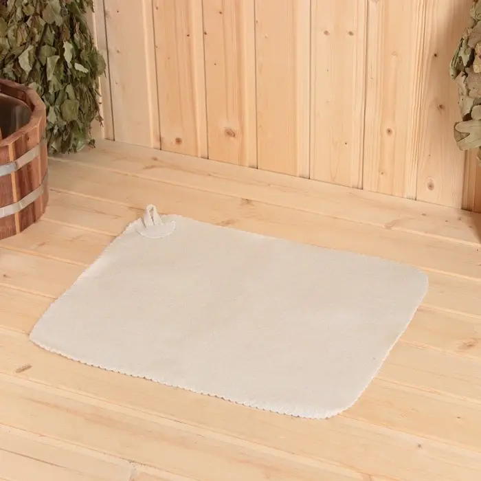 Набор для бани &laquo;Мужской&raquo;, 5 предметов: шапка, коврик, рукавица, тапочки, сумка, шерсть 30%, полиэфир 70%, светлый, &laquo;Добропаровъ&raquo;