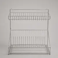 Сушилка для посуды с поддоном, 38.5&times;38.5&times;24 см, хром