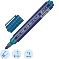 Маркер перманентный универсальный Attache Economy синий 2-3 мм