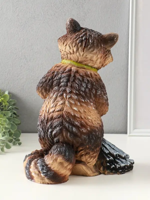 Копилка для денег &laquo;Енот с метлой&raquo;, 38&times;26&times;24, серый