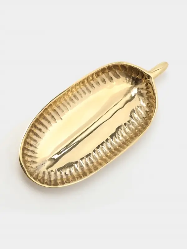 Блюдо сервировочное &laquo;Ливс&raquo;, 7.5&times;16.5&times;1.5 см, латунь