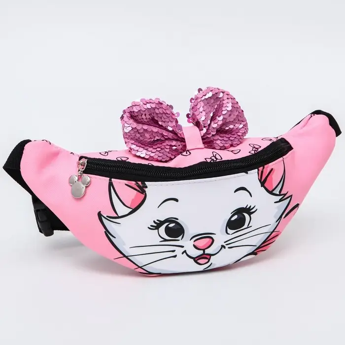 Сумка поясная детская для девочки &laquo;Кошечка с бантиком&raquo;, 25&times;6&times;13 см, Коты Аристократы