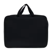 Папка с ручками А4, 360&times;270&times;80 мм, текстильная, внутренний карман, чёрный 1Ш48