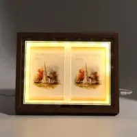 Фоторамка светодиодная на 2 фото &laquo;Чудо рамка&raquo; 10&times;15 см, стеклянный экран, серый