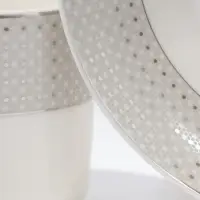 Чайный сервиз WY Eternal, 20 предметов, чайник 1 л, 6 кружек 250 мл, 6 блюдец, 6 тарелок пирожковых, фарфор