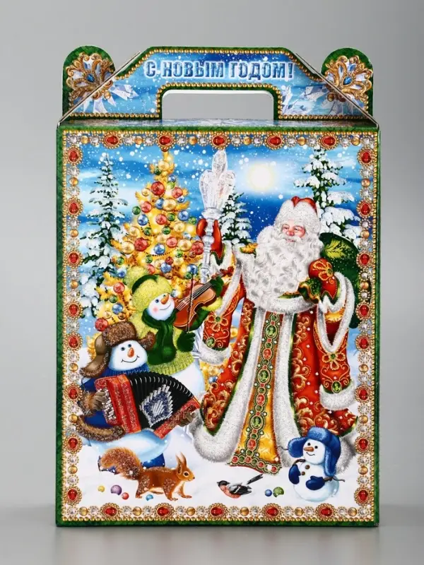 Подарочная новогодняя коробка «Экспресс», для сладких подарков, 16.8×7×25 см Подарочная новогодняя коробка «Экспресс», для сладких подарков, 16.8×7×25 см