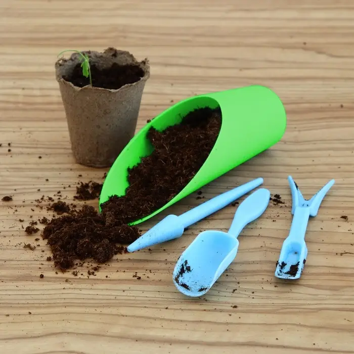 Набор посадочного инструмента: лопатка, вилка, конус, стаканчик, цвет МИКС, Greengo