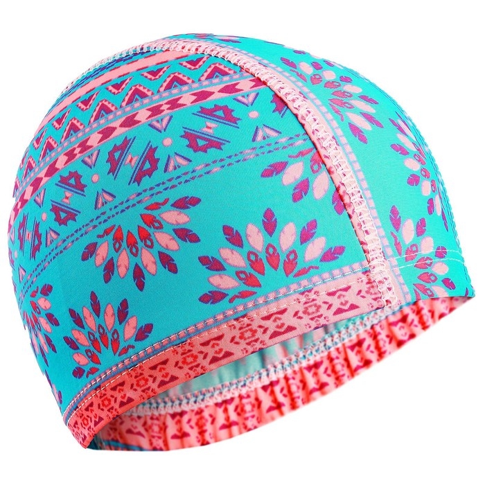 Шапочка для плавания взрослая ONLYTOP, тканевая, обхват 48 см, цвета МИКС Шапочка для плавания взрослая ONLYTOP, тканевая, обхват 48 см, цвета МИКС