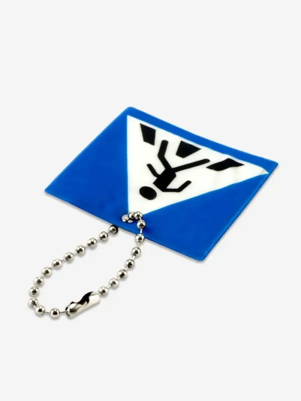 Светоотражающий элемент &laquo;Пешеходный переход&raquo;, двусторонний, 4.8&times;4.8 см, синий