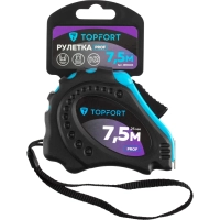 Рулетка 7,5мх25 мм с автостопом  Topfort Prof