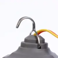 Фонарь кемпинговый, 10 Вт, SMD 2835, кабель l-1.5 м, с зажимом от 12 В, d-6 см, серый Фонарь кемпинговый, 10 Вт, SMD 2835, кабель l-1.5 м, с зажимом от 12 В, d-6 см, серый