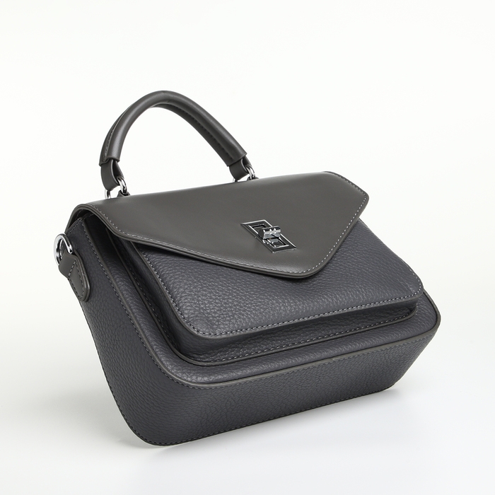 Сумка женская на клапане TEXTURA, маленький размер, цвет тёмно-серый Сумка женская на клапане TEXTURA, маленький размер, цвет тёмно-серый