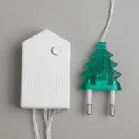 Гирлянда &laquo;Нить&raquo; 10 м, IP20, прозрачная нить, 100 LED, 8 режимов, 220 В, свечение зелёное