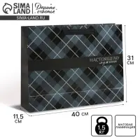 Пакет подарочный ламинированный, упаковка, &laquo;Man&raquo;, L 40 х 31 х 11.5 см