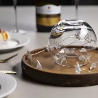 Гирлянда &laquo;Нить&raquo; 2 м, роса с насадками &laquo;Снежная ёлочка&raquo;, IP20, серебристая нить, 20 LED, 2 режима, от батареек АА&times;2, свечение белое