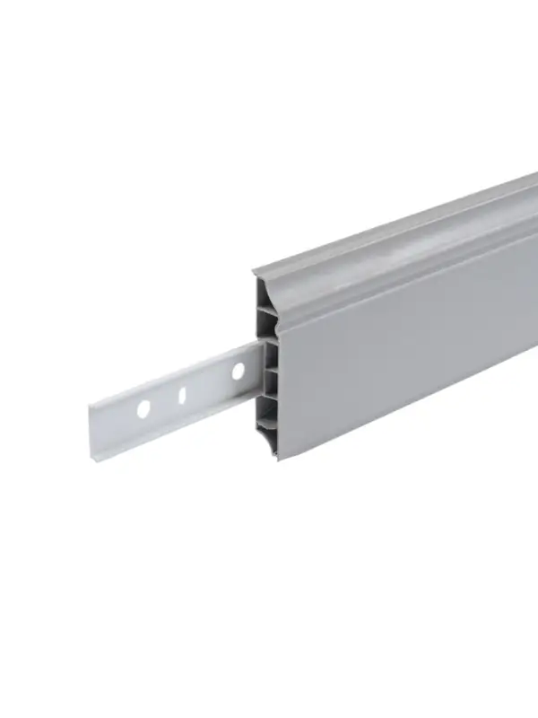 Плинтус напольный фигурный &laquo;Идеал. Дюра&raquo;, 2200&times;80 мм, цвет 002 светло-серый