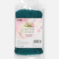 Нитки мулине №3808, 8&plusmn;1 м, набор 6 шт., тёмно-бирюзовый