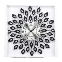 Часы настенные интерьерные &laquo;Завитки с листочками&raquo;, серия: Ажур, бесшумные, плавный ход, d=58 см, циферблат 22 см