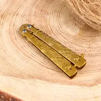 Нож-бабочка "Золотой" 17см, клинок 74мм/2мм Нож-бабочка "Золотой" 17см, клинок 74мм/2мм