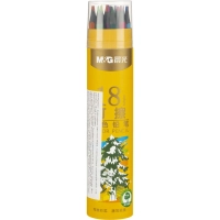 Карандаши цветные M&G, пластиковые, шестигран, стираемые, 18 цв/наб, в тубе