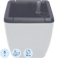 Горшок с автополивом InGreen 5л с внутр.встав.2,2 л,Утрен.туман,IG622411025