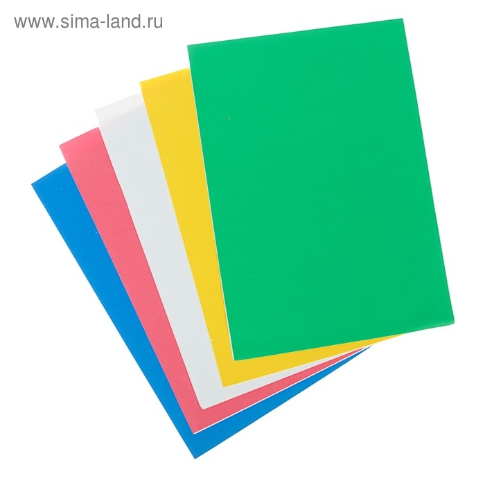Фоамиран цветной самоклеящийся, набор А4, 1 мм, deVENTE, 5 листов х 5 цветов