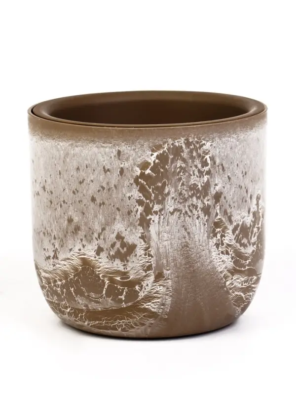 Кашпо со вставкой 1 л d15 см h14см МИКРИТ бежевый слайн