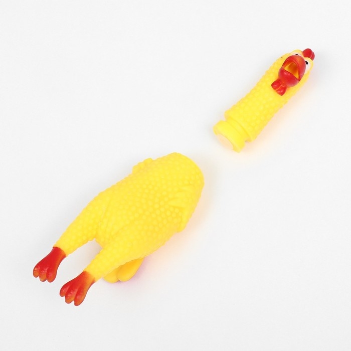 Игрушка пищащая Игрушка пищащая "Петух" для собак, 16 см, желтая