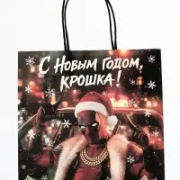 Пакет подарочный &laquo;С Новым годом крошка&raquo;, 22&times;22&times;11 см, крафт
