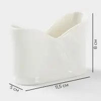 Салфетница Magistro &laquo;Бланш&raquo;, 11.5&times;5&times;8 см, фарфор, белая