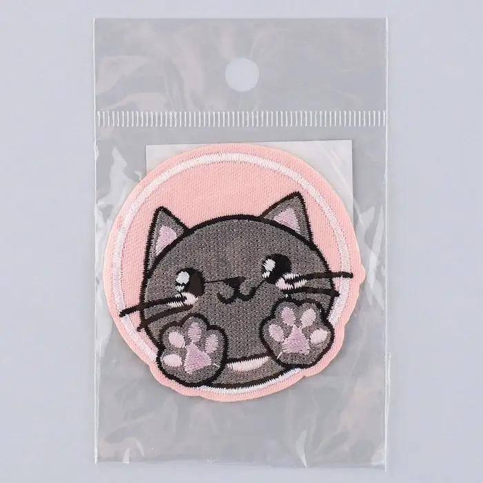 Термонаклейка на одежду &laquo;Котик&raquo;, диам. 6.4 см