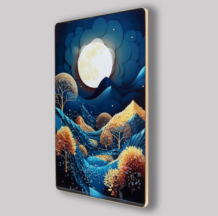 Картина акрил  Картина акрил "Луна в горах" 60х39,5 см