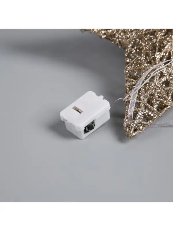 Подвеска световая &laquo;Звезда золотистая&raquo;, 20&times;20&times;5 см, 10 LED, от батареек AG13&times;3, свечение тёплое белое