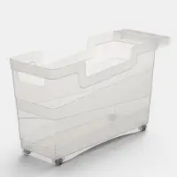 Контейнер хозяйственный с ручкой на колёсиках, 12.5 л, 45&times;16&times;25.5 см, цвет прозрачный