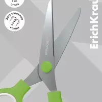 Ножницы детские ErichKrause Junior Protect, 13 см, с пластиковым чехлом и именным стикером, в блистере, МИКС