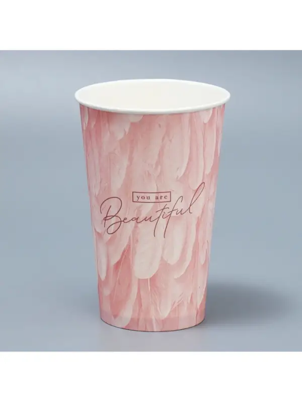 Стакан для цветов влагостойкий &laquo;Перья&raquo;, 400 мл