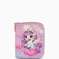 Кошелёк на молнии &laquo;Выбражулька&raquo;, 8.5&times;2.5&times;10.5 см, с принтом, розовый/сиреневый