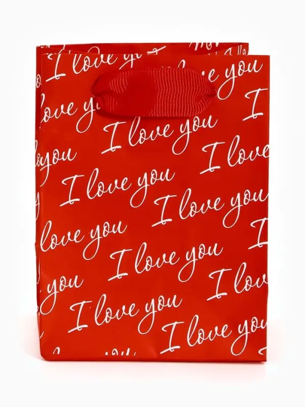 Пакет ламинированный Love you, 9 × 12 × 6,5 см Пакет ламинированный Love you, 9 × 12 × 6,5 см