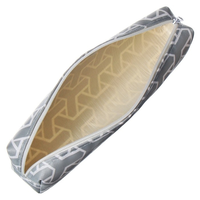 Пенал школьный на молнии Пенал школьный на молнии "Графика" Calligrata, серый