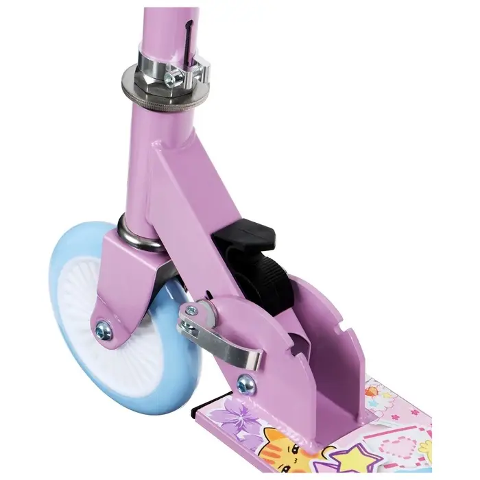 Самокат-снегокат 2 в 1 Snow Cat, колёса 120 мм, голубой, сиреневый